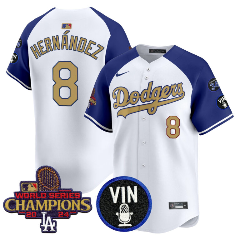 Men Los Angeles Dodgers #8 Hernandez white Sakura Edition Nike MLB 2025 Jersey style5->los angeles dodgers->MLB Jersey